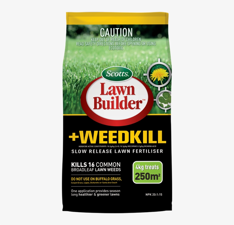 Scotts Lawn Builder 4kg Fertiliser With Weed Killer - Kitten, transparent png download
