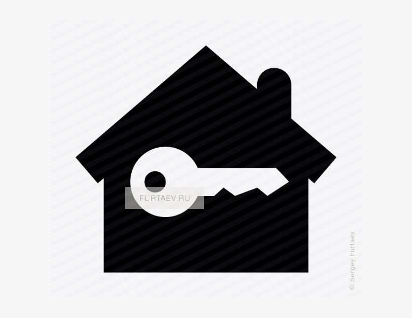 Vector Icon Of Key Over House - Hospital Icon Vector No Background, transparent png download