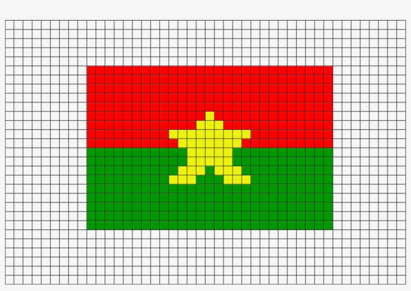 Flag Of Burkina Faso Pixel Art - Russian Flag Pixel Art, transparent png download