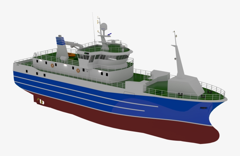 Longliner 48m Render Angle 2 Png - Factory Ship, transparent png download