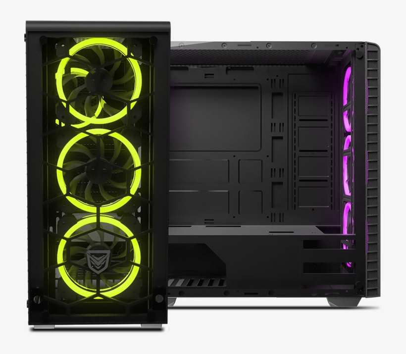 Rgb A La Vista De Todos - Nfortec Draco Usb 3.0 Cristal Templado Rgb, transparent png download