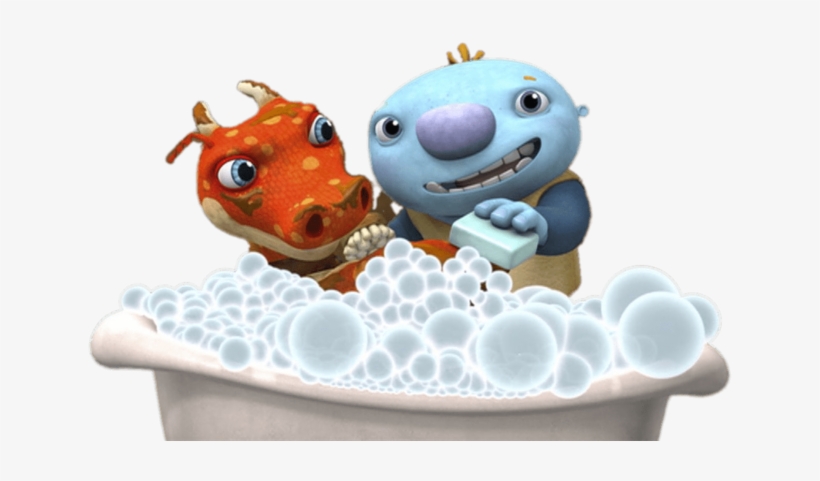 Wally Giving Borglelorp A Bath - Cartoon, transparent png download