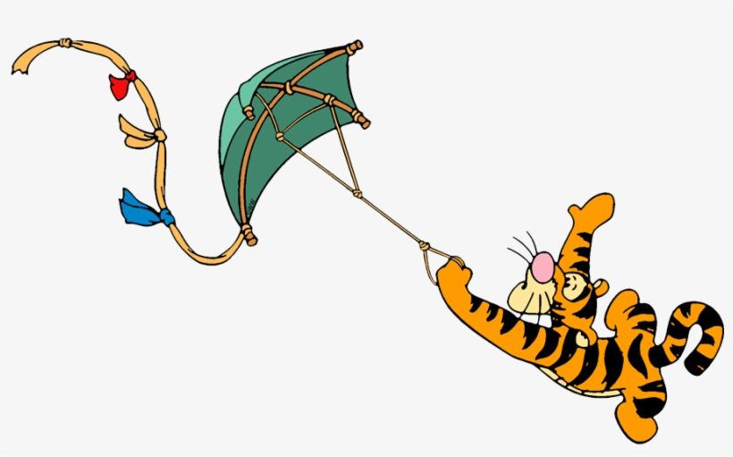 Tigger Carried Away In Wind By Kite, transparent png download
