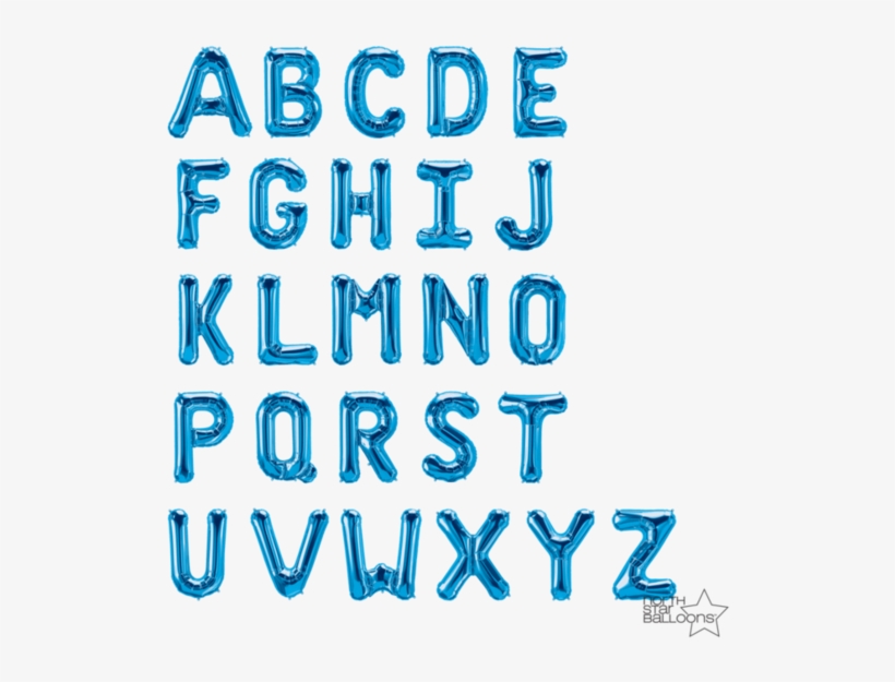 Holographic Letters - Electric Blue, transparent png download