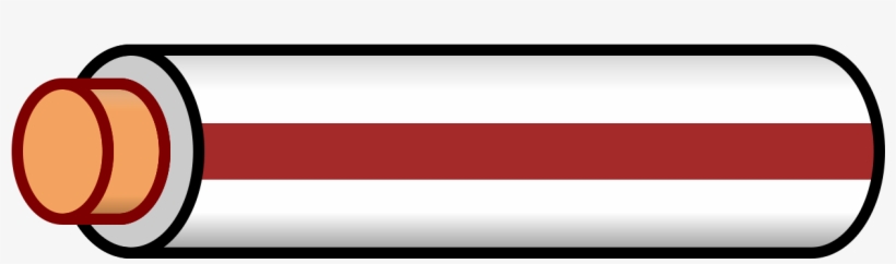 Wire White Brown Stripe - White Wire With Black Stripe, transparent png download