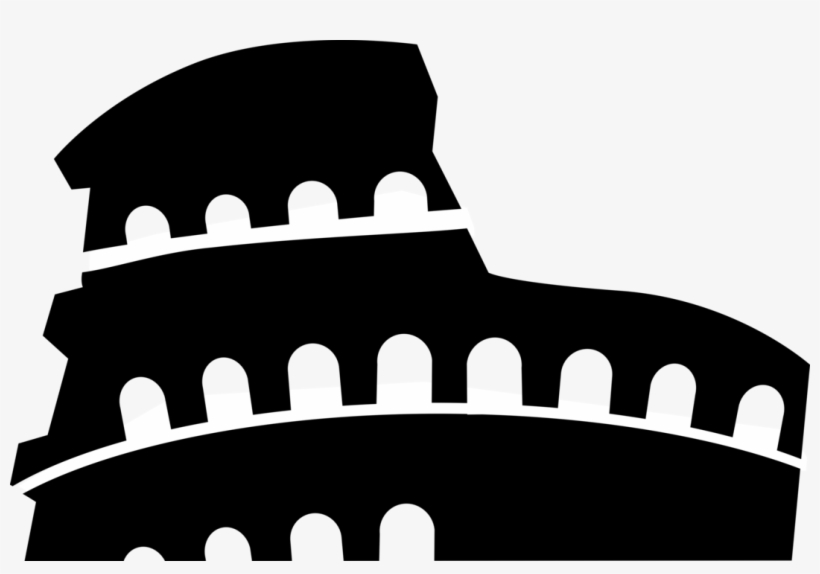 Vector Illustration Of Roman Forum Colosseum Or Coliseum - Colosseum, transparent png download