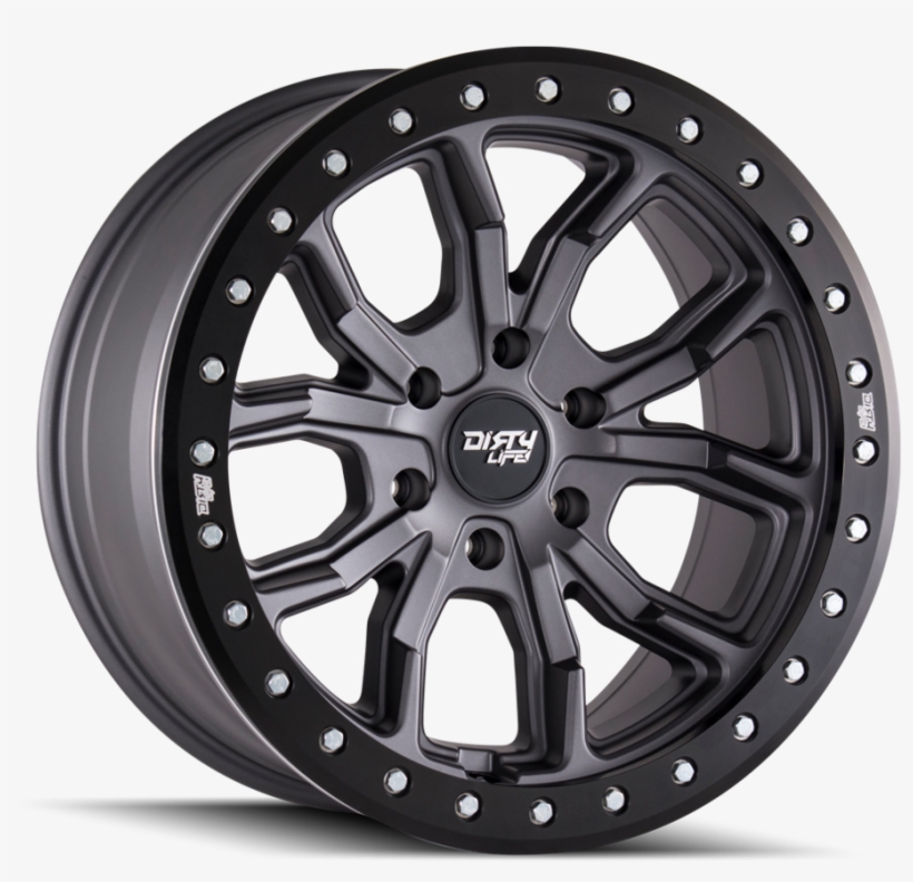 Satin Graphite W/ Beadlock Ring - Wheel, transparent png download