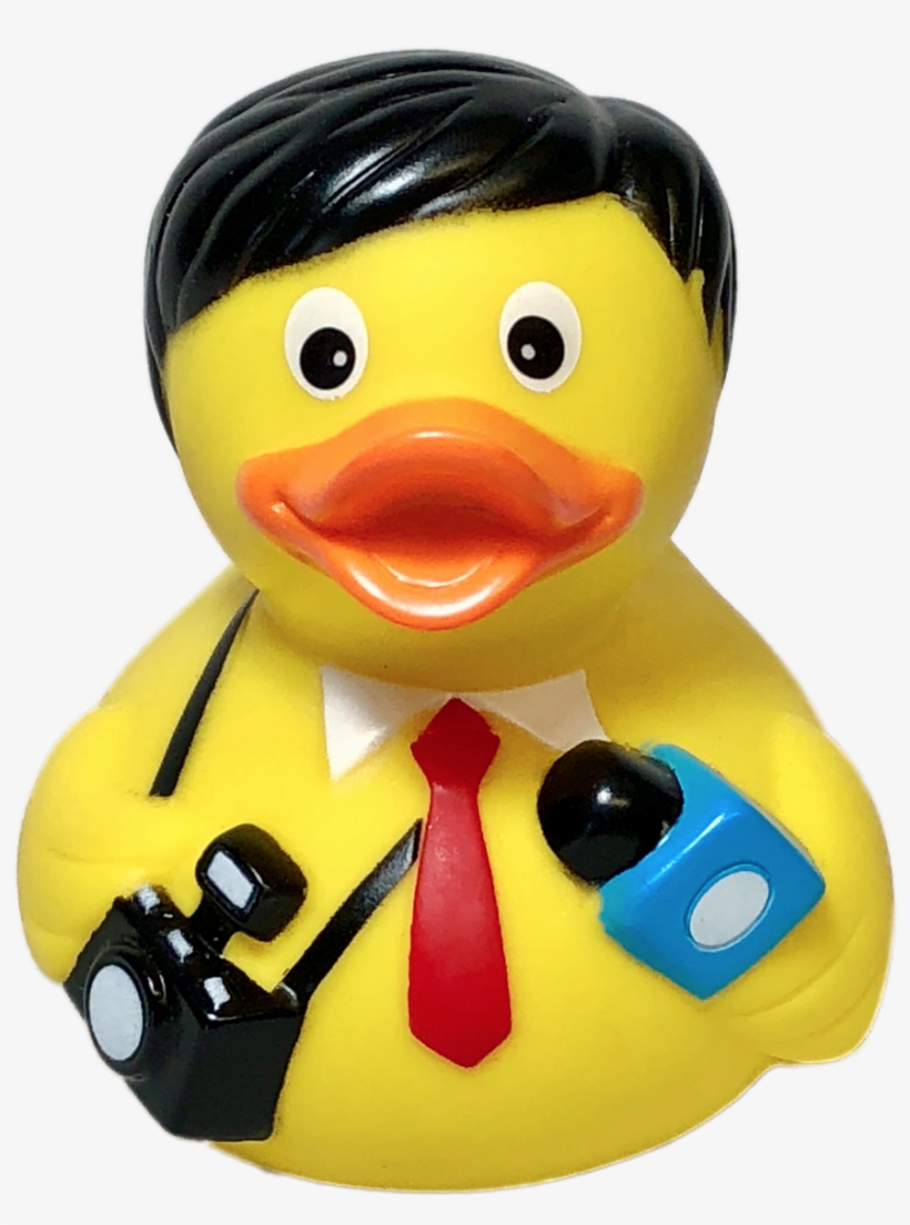 News Reporter Rubber Duck - Duck Reporter, transparent png download