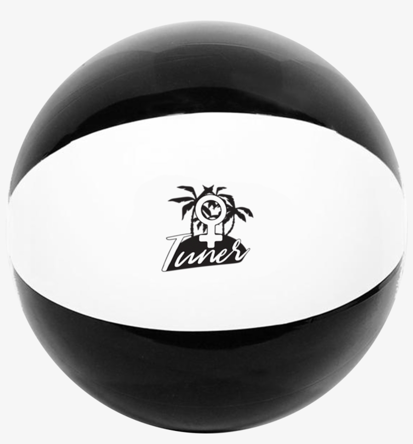 Tuner Girl Beach Ball - Black White Beach Ball, transparent png download