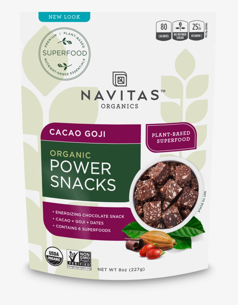 Cacao Goji Power Snack - Power Snacks Navitas, transparent png download