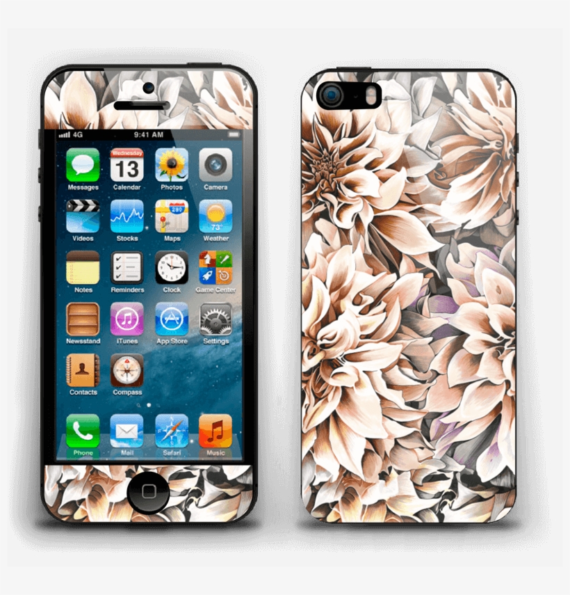 Pink Dahlia Skin Iphone 5s - Iphone 4, transparent png download