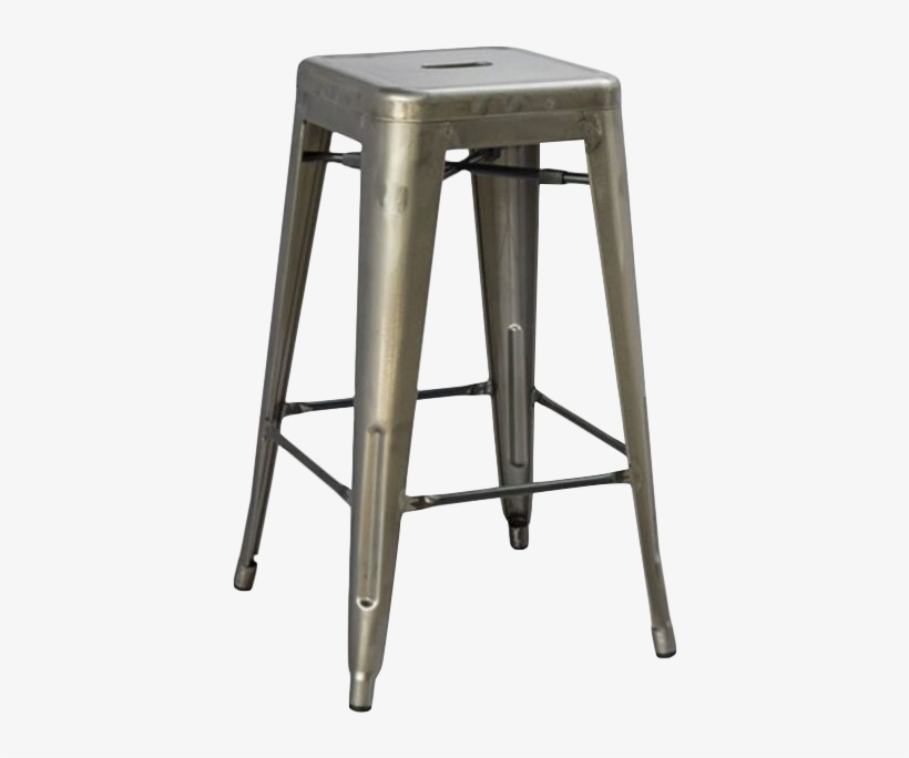 Bristow 26" Antique Metal Bar Stool In Gunmetal - Metal Stool With Wood Top, transparent png download