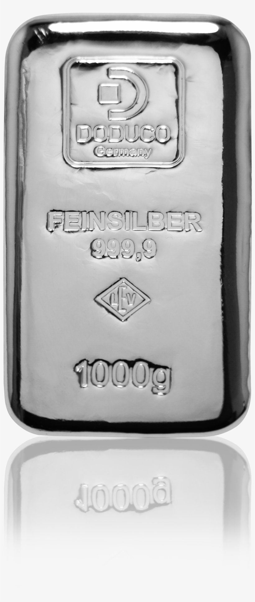 Silver Bar 1 Kg 999,9 - Doduco Lev, transparent png download