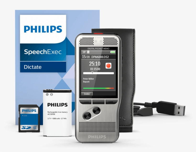 Pocket Memo Voice Recorder - Philips Dpm8100 Digital Pocket Memo, transparent png download