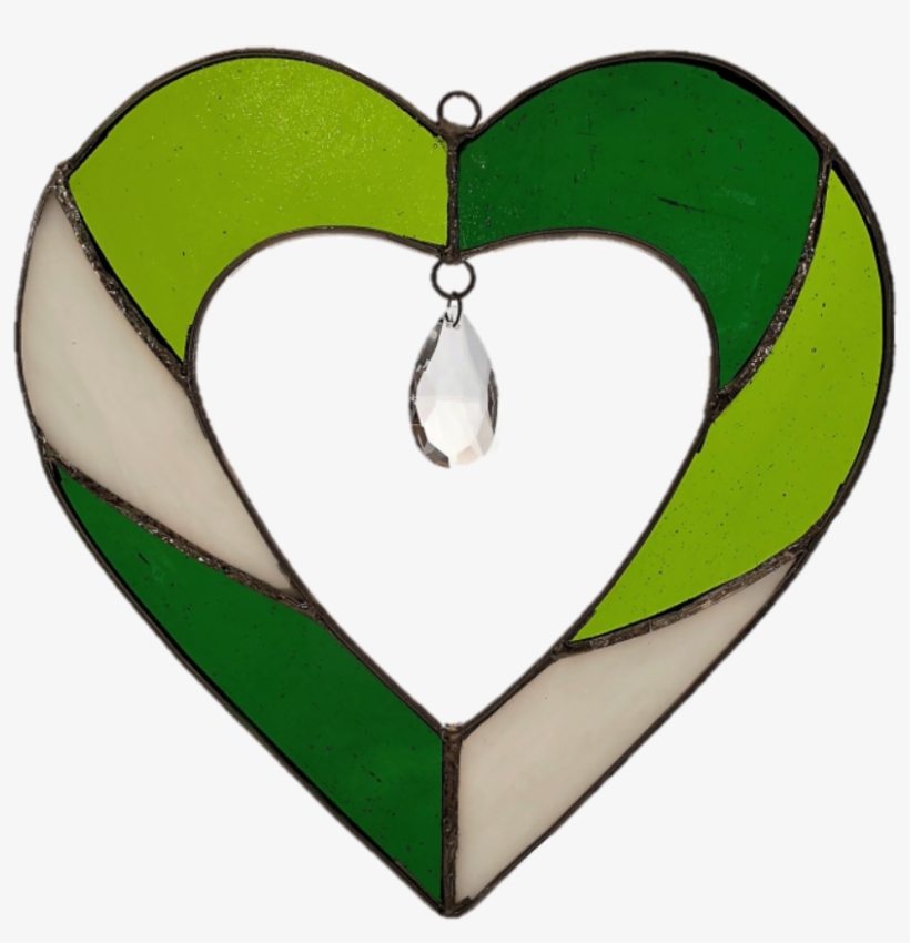 Hanging Stained Glass Heart - Heart, transparent png download