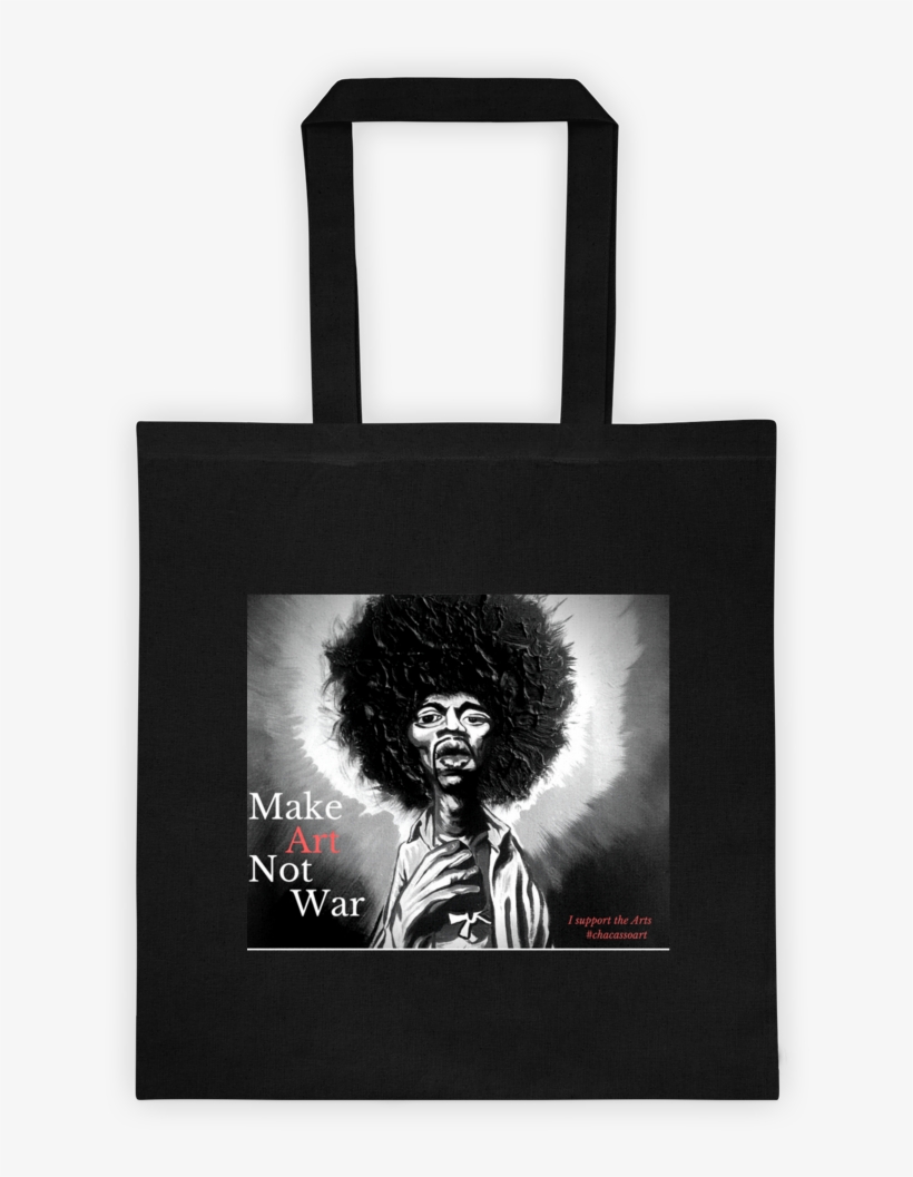 Jimi Hendrix Make Art Not War Tote - Tote Bag, transparent png download