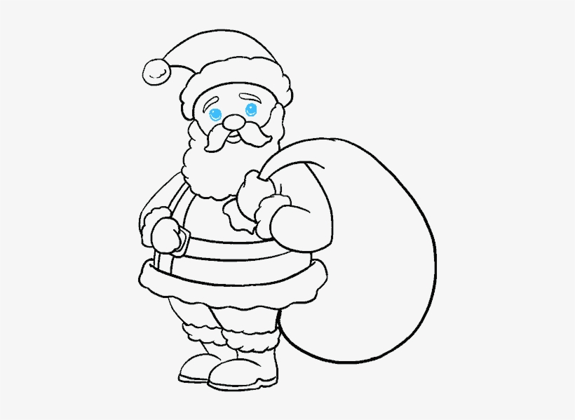 678 X 600 6 - Santa Pictures To Draw, transparent png download