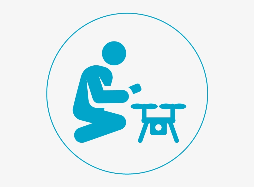 Icon Drone Test Blue - Circle, transparent png download