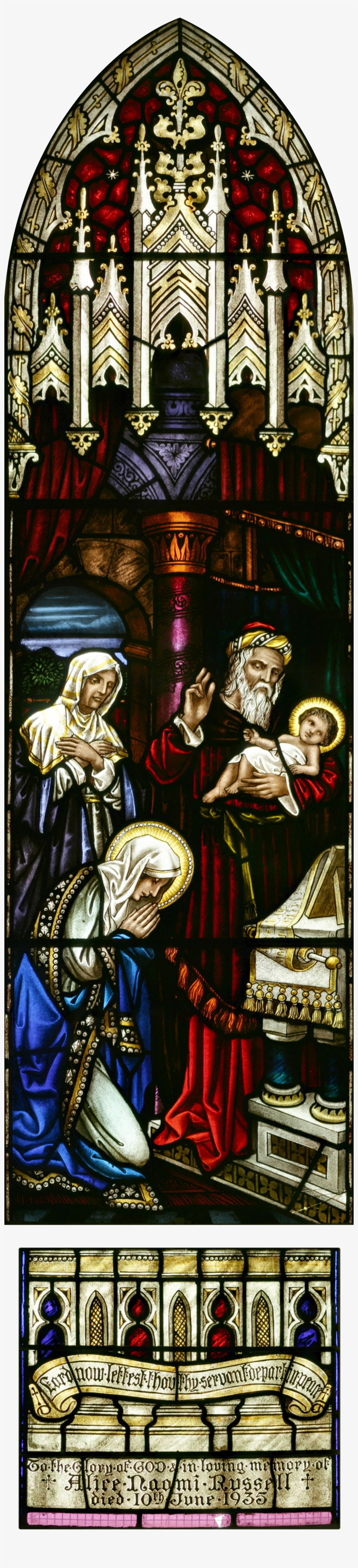 Stjohnsashfield Stainedglass Simeon, transparent png download