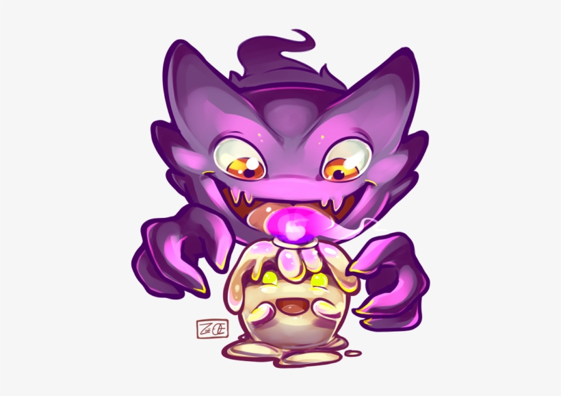 Haunter And Litwick - Cartoon, transparent png download