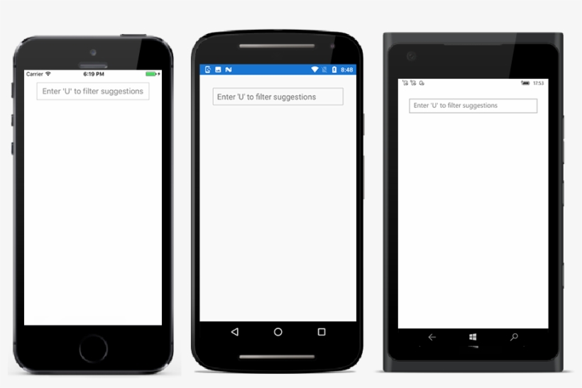 Changing Watermark Text Color - Xamarin Forms Drop Down List, transparent png download