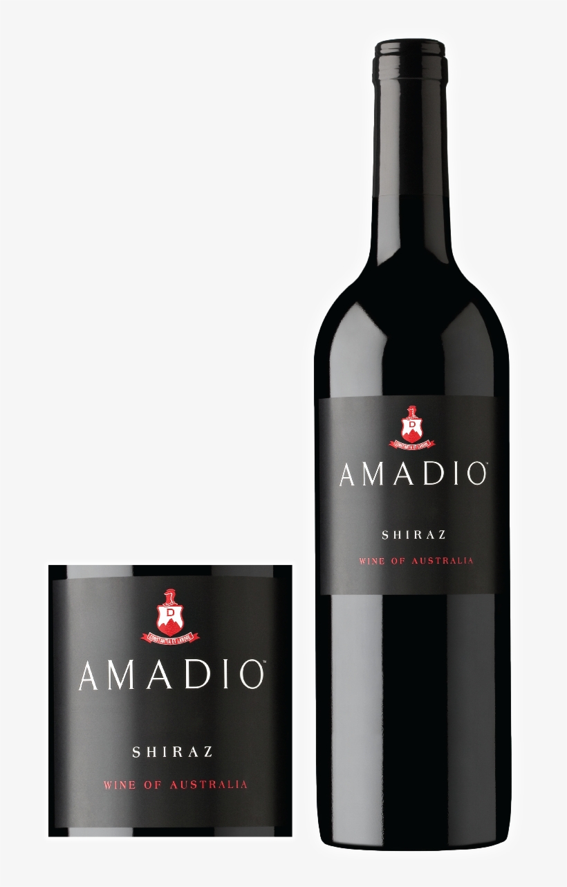 Amadio Black Label Shiraz 1 - Glass Bottle, transparent png download