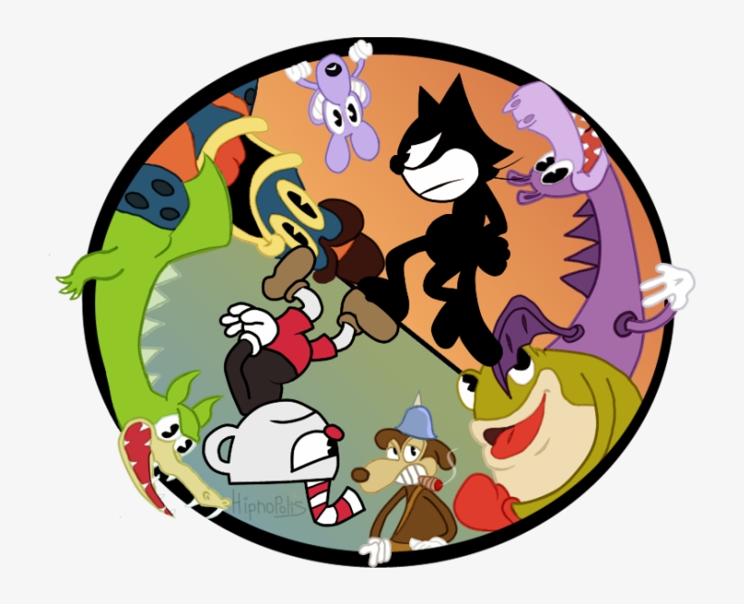 Cupart Countdown Art Challenge September - Felix The Cat And Cuphead, transparent png download