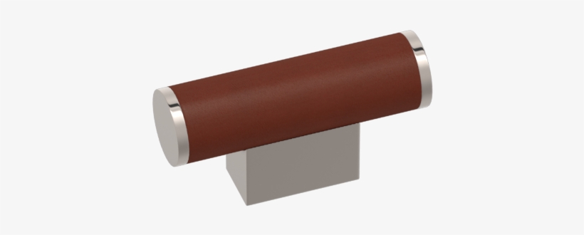 Scroll T-bar Cabinet Handle Bonded Chestnut And Polished - Wood, transparent png download