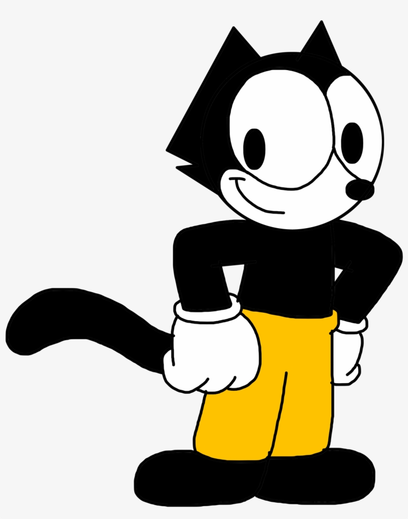 Drawn Cartoon Pants - Yellow Felix The Cat, transparent png download