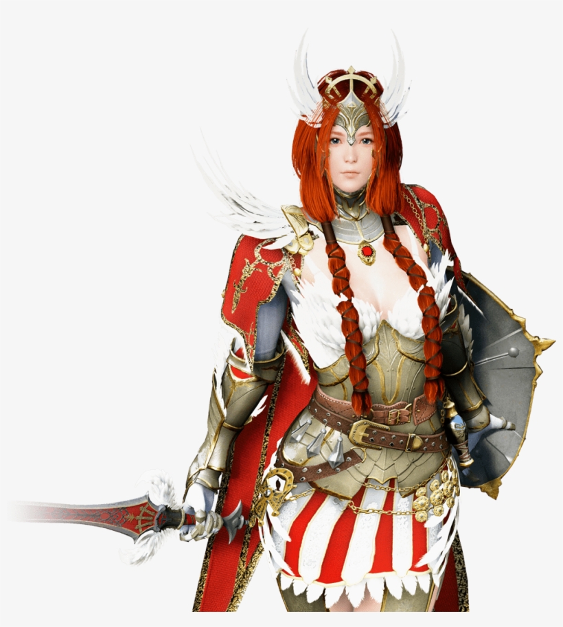 After Awakening, They Can Use Lancia, A Weapon That - Black Desert Valkyrie Png, transparent png download