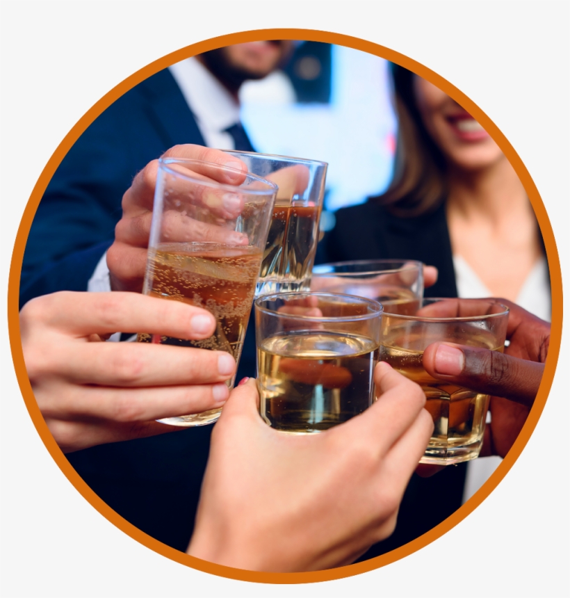 Glasses Being Raised At Corporate Event - Boilermaker, transparent png download