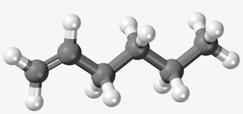 Hexene Ball And Stick Model, transparent png download