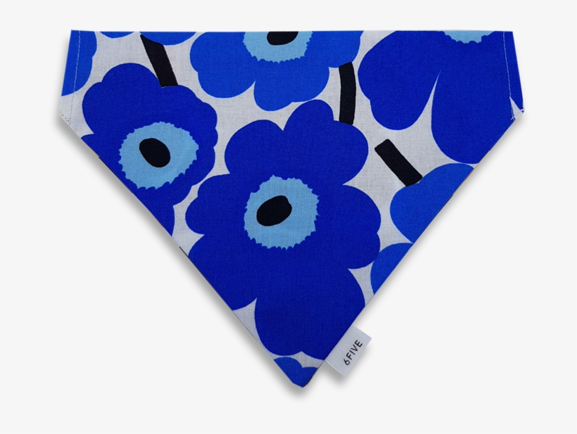 Blue Bandana In Marimekko Fabric - Marimekko Unikko, transparent png download
