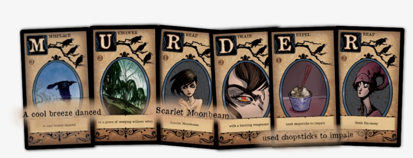 Murder Of Crows Is A Fast Paced Card Game For 2 5 Players - Murder Card Game, transparent png download