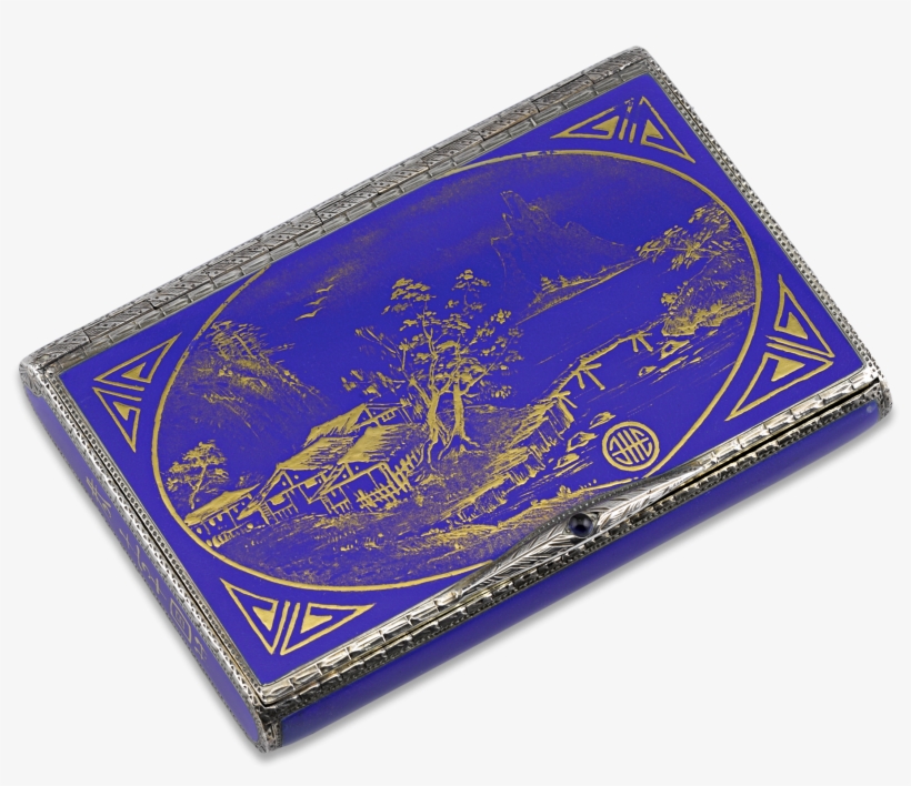 Continental Silver And Blue Enamel Snuffbox - Emblem, transparent png download