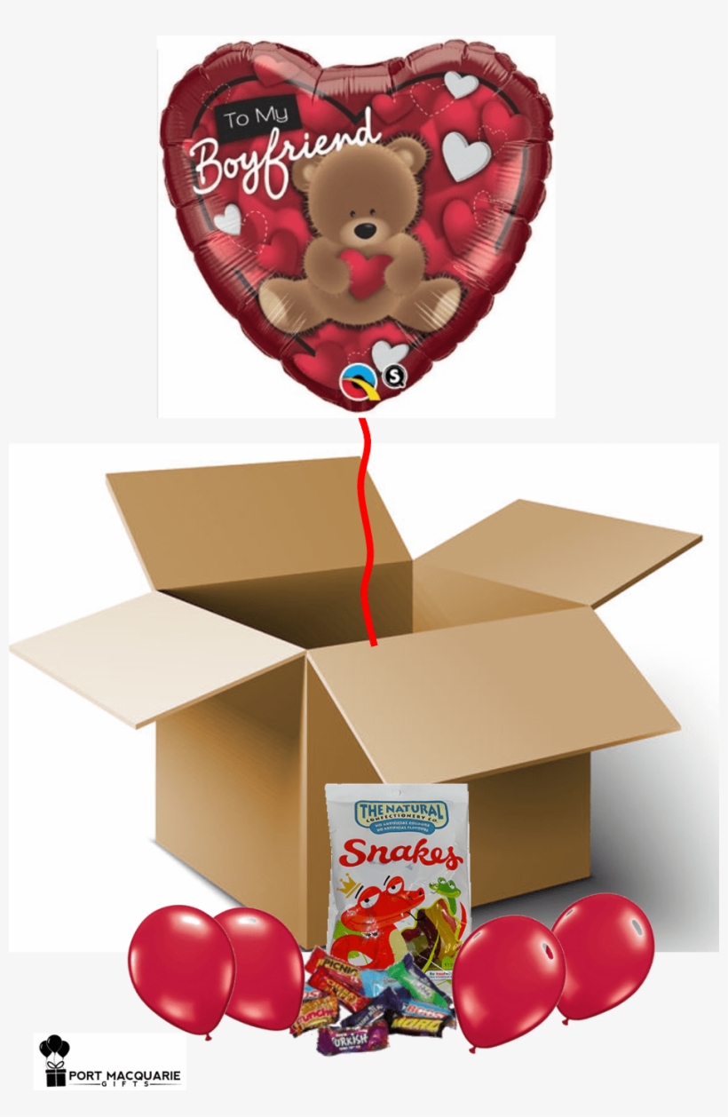 To My Boyfriend Balloon In A Box - Balloon, transparent png download