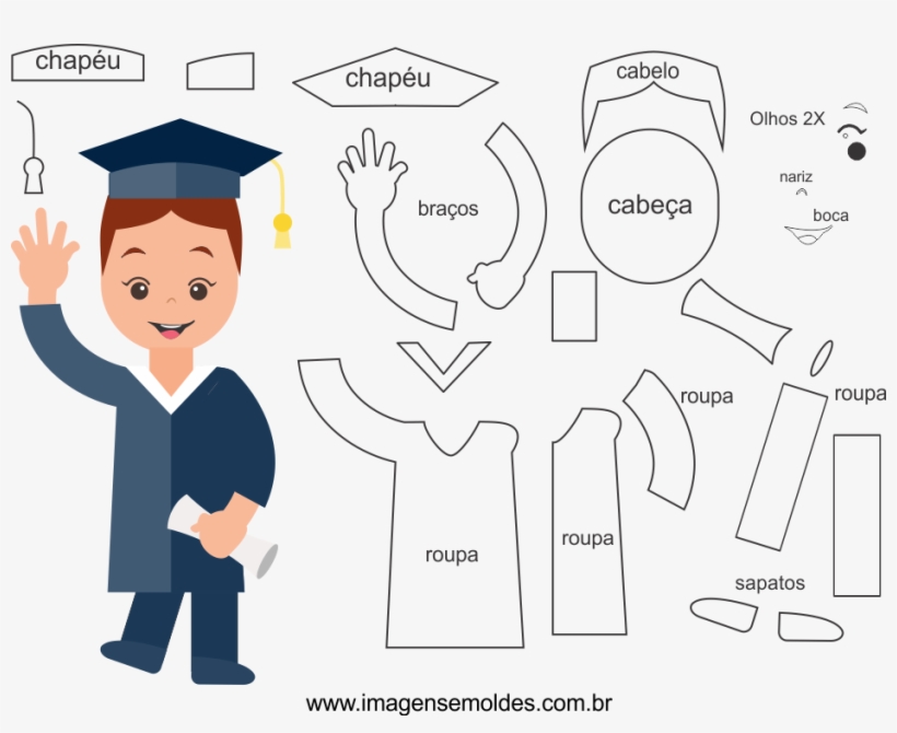 Molde De Formatura 9 Para Feltro, Eva E Artesanato - Cartoon, transparent png download