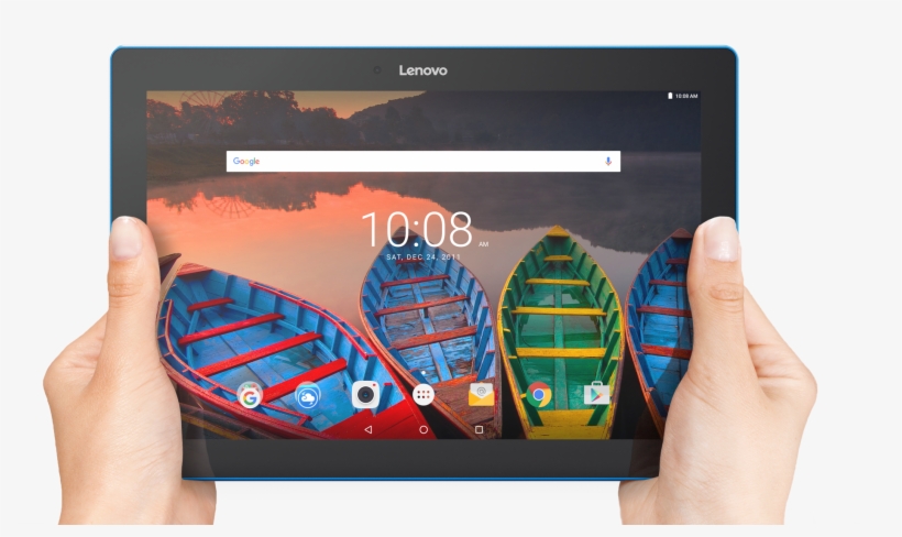 01 Tab 10inch Tour Shot Front Home Screen 2017 06 02 - Lenovo Tab 3 10 1, transparent png download