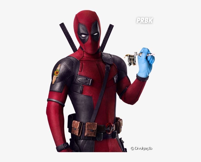 Deadpool Como Tatuador Para Divulgar Estande Da Comic-con - Deadpool 2, transparent png download