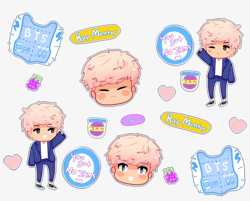 “rap Monster “stickers” [jungkook Version] [jimin - Rap Monster Stickers, transparent png download