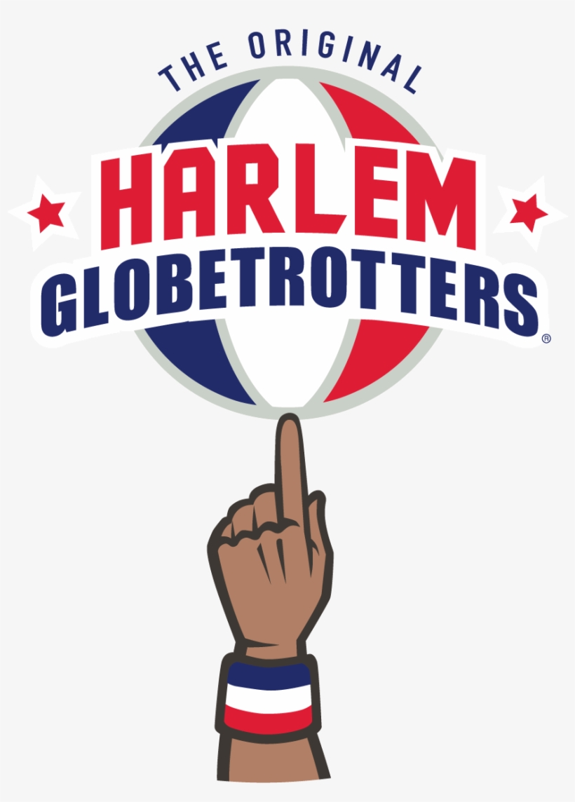 16 Hgl 001 Globetrotters Finger On Ball Logo - Harlem Globetrotters First Logo, transparent png download