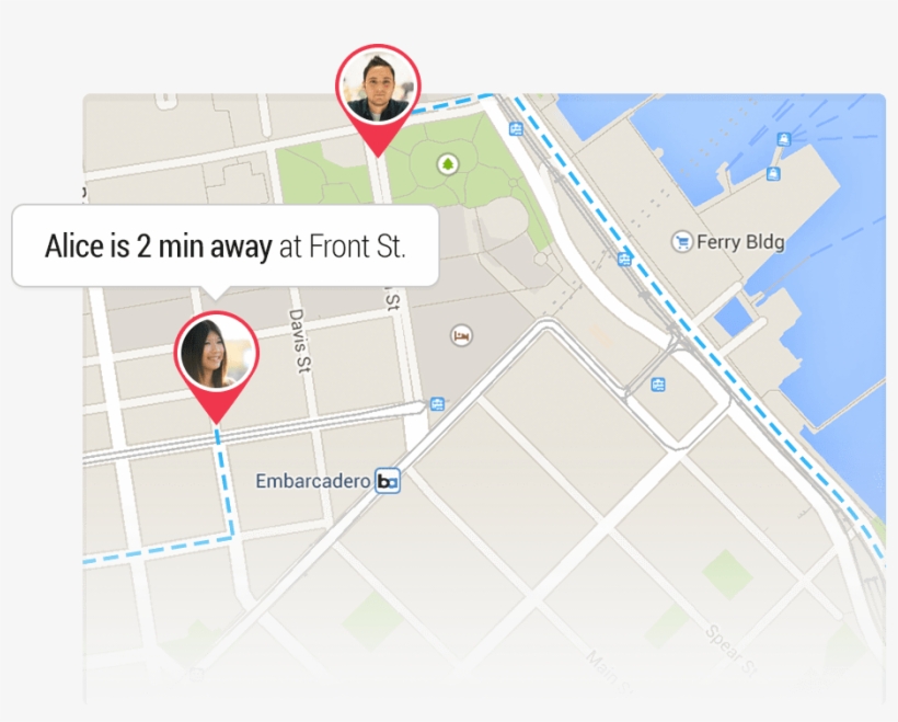 On The Map Screen, Users Can Share Their Location Or - Map, transparent png download