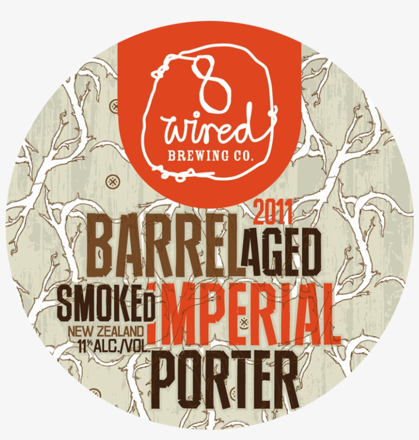 8 Wired Ba Smoked Imperial Porter - 8 Wired Batch 31 - Barrel Aged Imperial Stout, transparent png download