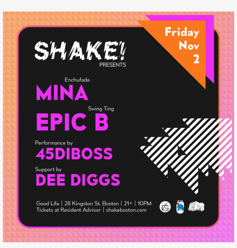 Shake Boston - November 2 - Instagram - Graphic Design, transparent png download