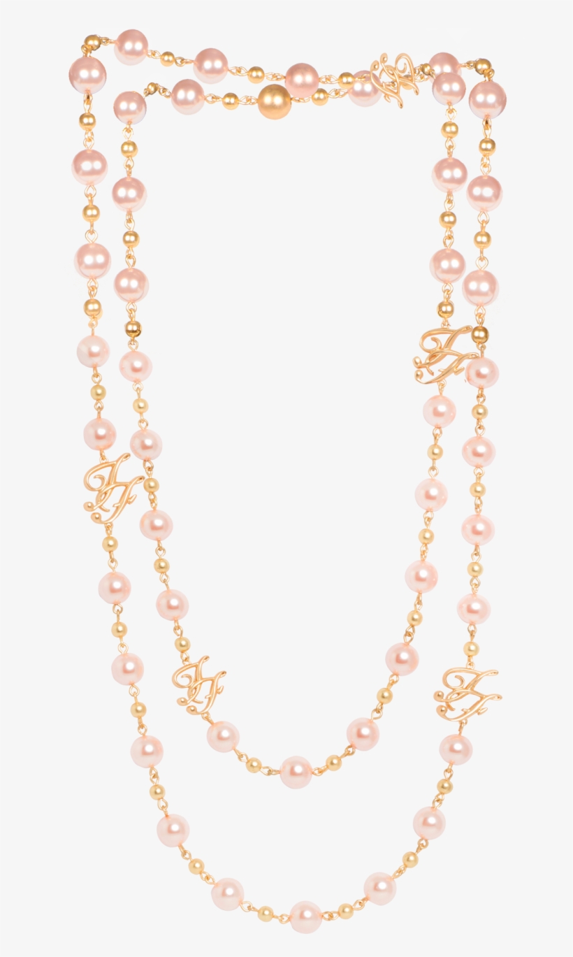 Pink Pearl Necklace & Bracelet With Faux Pearls - Too Faced Pearl Necklace, transparent png download