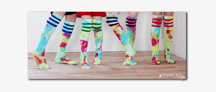 How To Tie Dye Socks - Color Run Socks, transparent png download