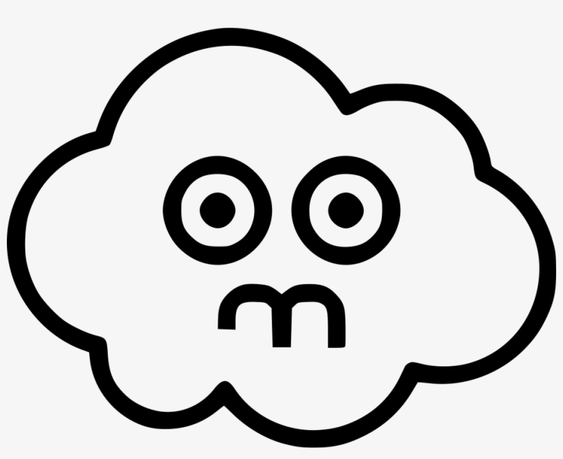 Cloud Scared Ghost Comments - Happy Cloud Png Icon, transparent png download