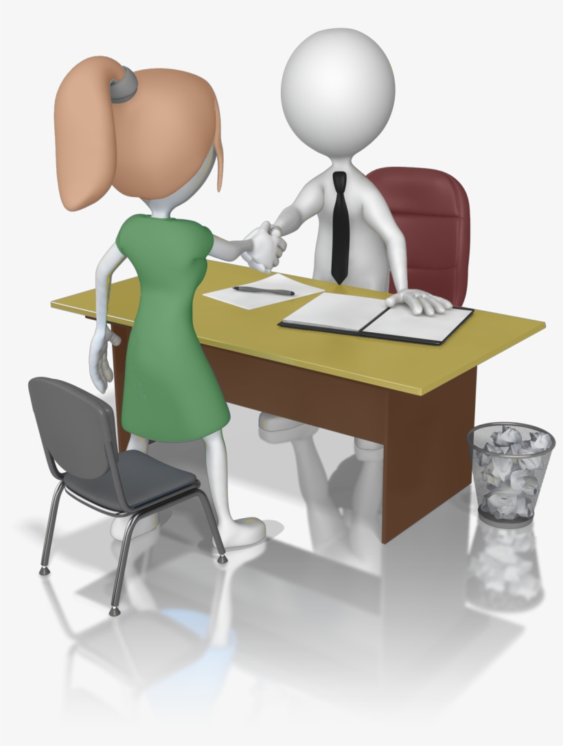 Woman Apply Interview Hand Shake Color - Staff Interview, transparent png download