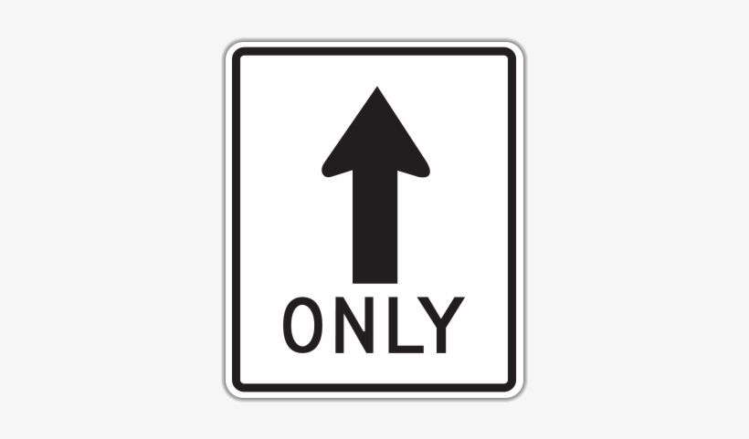 R3-5a Mandatory Move Forward - Sign No Turns, transparent png download
