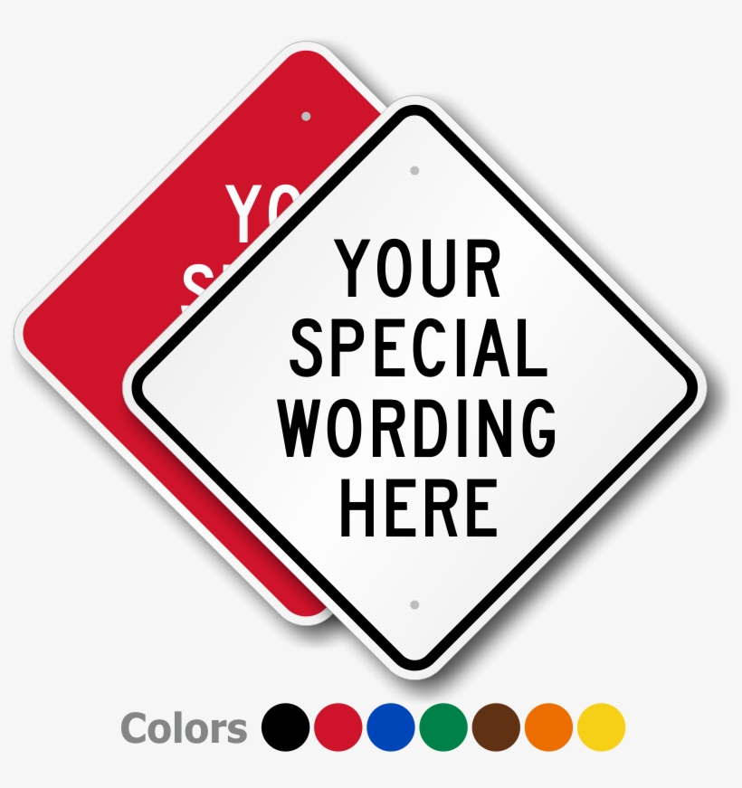 Zoom - Personalize - Custom Diamond Sign Template- Add, High Intensity Grade, transparent png download